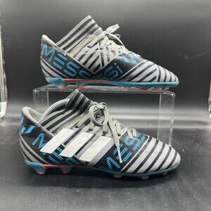 adidas Men's Nemeziz 17.3 FG Soccer Cleats Gray Blue Black Size 3 GUC